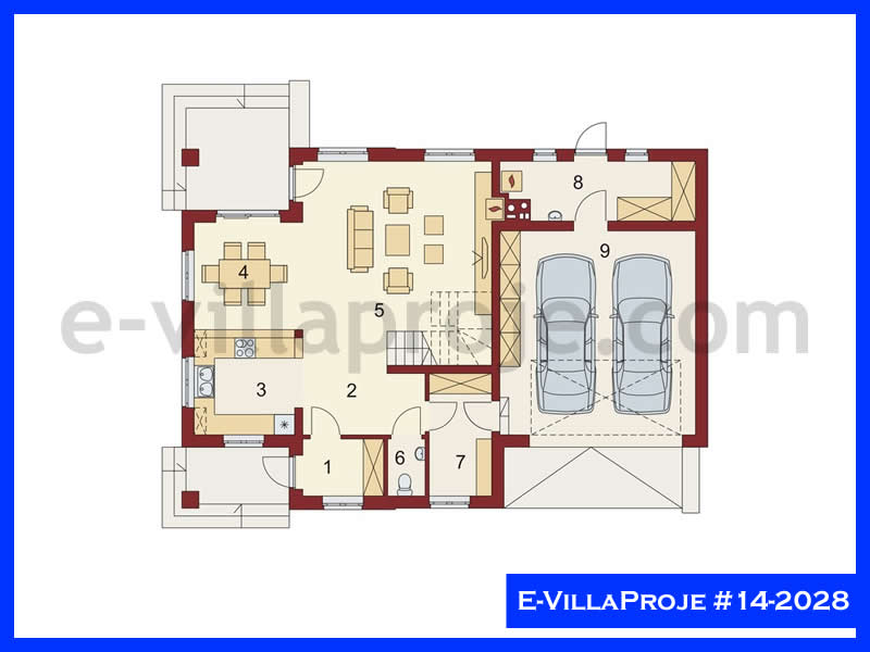 Leichtstahl-Villenprojekt #14 - 2028 Galeri Görseli 2