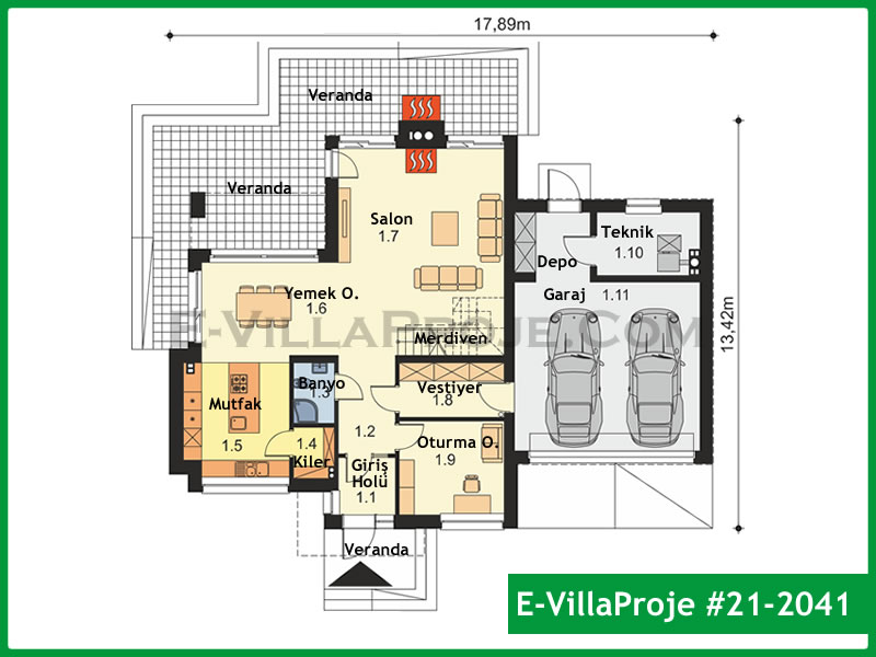 Leichtstahl-Villenprojekt #21 - 2041 Galeri Görseli 2
