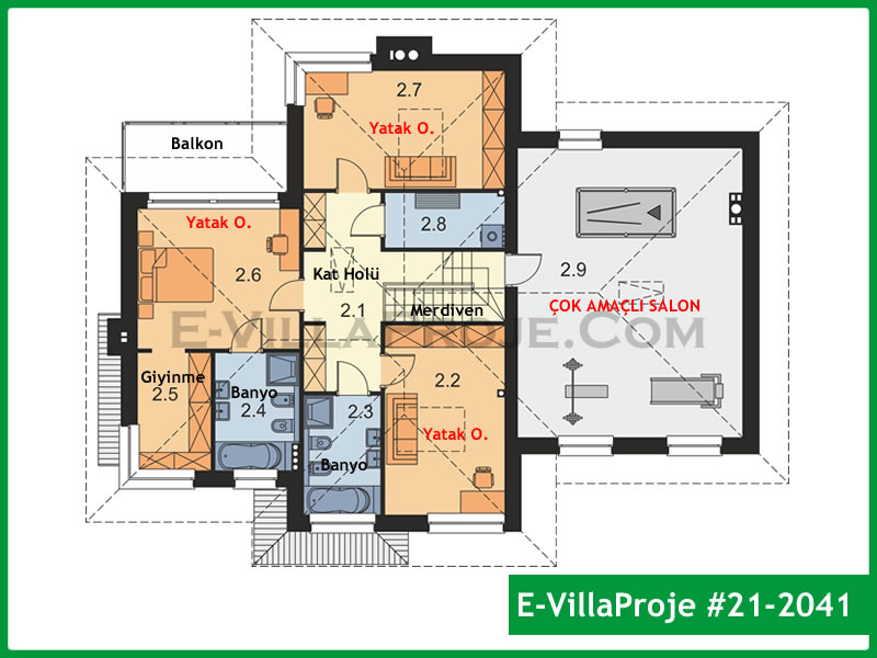 Leichtstahl-Villenprojekt #21 - 2041 Galeri Görseli 3