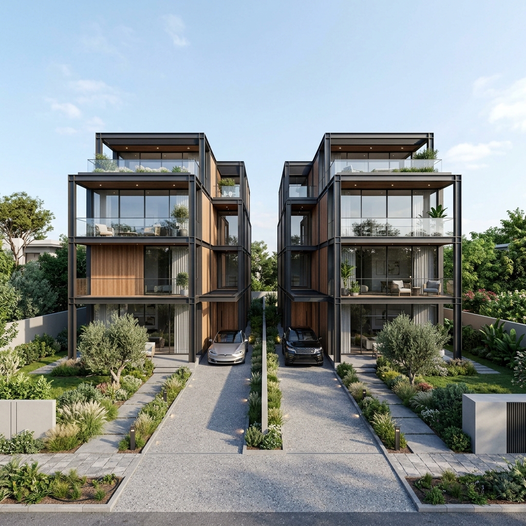 Twin villa complex exported to Saudi Arabia Riyadh
